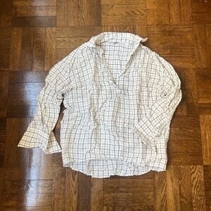 Popover Blouse with Long Cuffs